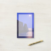 Moon bei Dämmerung | Perce Rock Gaspe Coast Quebec Post-it Klebezettel (Auf Schreibtisch)