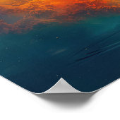 Moon bei Sonnenuntergang Poster (Ecke)