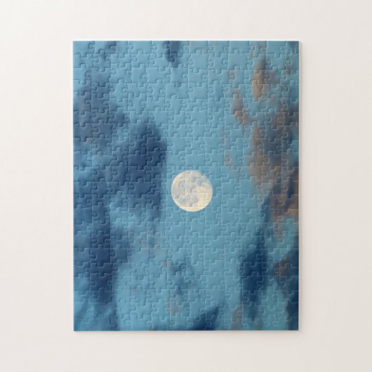 Moon bei Sunset Clouds Sky Puzzle (Vertikal)
