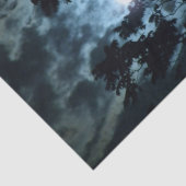 Moon beleuchtet die Nacht hinter Baumzweigen Seidenpapier (Ausschnitt)