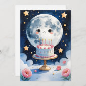 Moon Birthday Card (Vorne/Hinten)