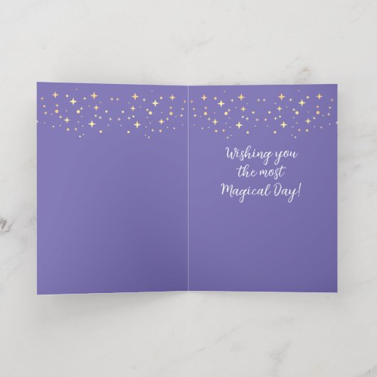 Moon Birthday Card (Innen Abgelegt)