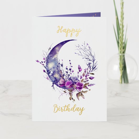 Moon Birthday Card (Vorderseite)