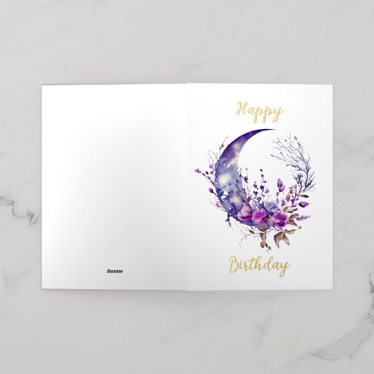 Moon Birthday Card (Äußere Ablage)