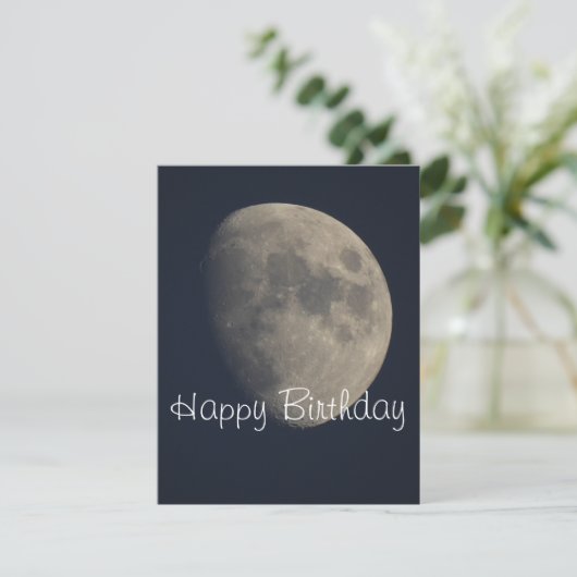Moon Birthday Card (Stehend Vorderseite)