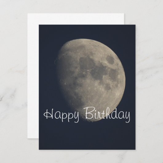 Moon Birthday Card (Vorne/Hinten)