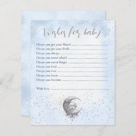 Moon Blue wünscht Baby Card Baby Duschgame