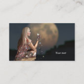 Moon Blume Business Card Visitenkarte (Rückseite)