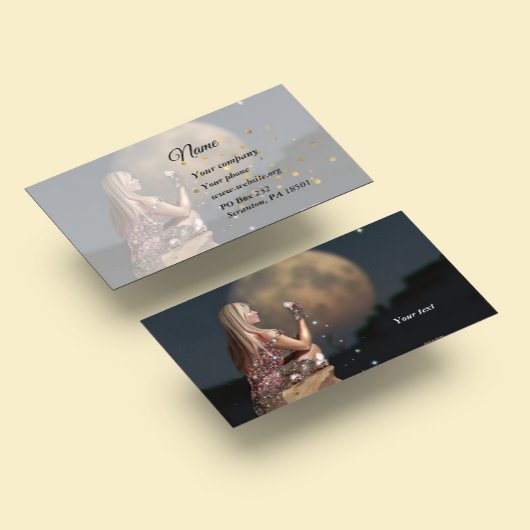 Moon Blume Business Card Visitenkarte
