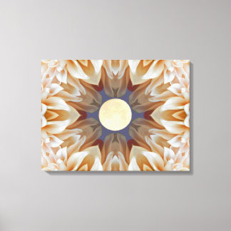 Moon Blume Mandala Leinwanddruck