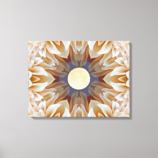 Moon Blume Mandala Leinwanddruck (Vorderseite)