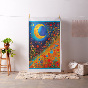 Moon Blume Moderne Kunst Cheater Quilt Sew Panel Stoff