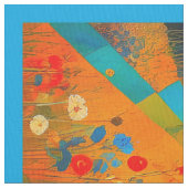 Moon Blume Moderne Kunst Cheater Quilt Sew Panel Stoff (Nahaufnahme)