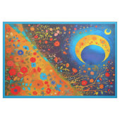 Moon Blume Moderne Kunst Cheater Quilt Sew Panel Stoff (Fat Quarter (45,7 x 55,9 cm))