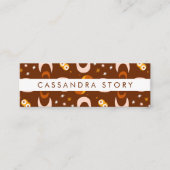 Moon Blume Moderne Patternskarte Mini Visitenkarte (Vorderseite)