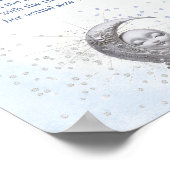 Moon Boy Baby Dusche wie groß ist Mama's Bauch Poster (Ecke)