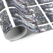 Moon Bridge & Pond im Winter | Seattle, Washington Geschenkpapier (Rolleneckpunkt)