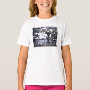 Moon Bridge & Pond im Winter Seattle, Washington T-Shirt