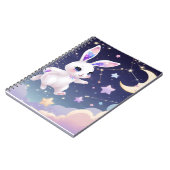 Moon Bunny Journal – Celestial Dream Rabbit Kawaii Notizblock (Linke Seite)