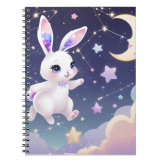 Moon Bunny Journal – Celestial Dream Rabbit Kawaii Notizblock