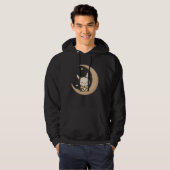 Moon Bunny Rabbit Sitting In Crescent Moon Easter Hoodie (Vorne ganz)