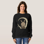 Moon Bunny Rabbit Sitting In Crescent Moon Easter  Sweatshirt (Vorne ganz)
