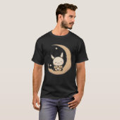 Moon Bunny Rabbit Sitting In Crescent Moon Easter T-Shirt (Vorne ganz)