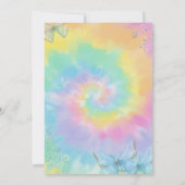 Moon Butterflies Tie Dye Baby Shower Einladung (Rückseite)