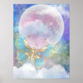 Moon Butterfly Poster