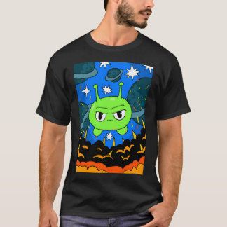 Moon Cake Final Space. Explosionen und Planeten. T-Shirt