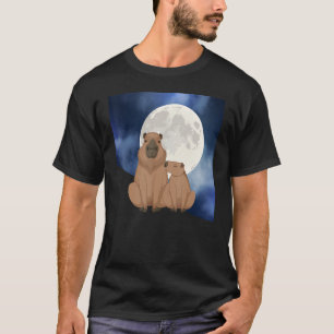 Moon Capybara für Nagetier T-Shirt