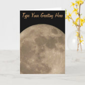 Moon Card Romantic Full Moon Custom Grußkarte Karte (Gelbe Blume)