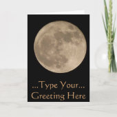 Moon Card Romantic Full Moon Custom Grußkarte Karte (Vorderseite)
