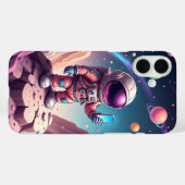 Moon Cartoon Astronaut Art Case-Mate iPhone Hülle (Rückseite (Horizontal))