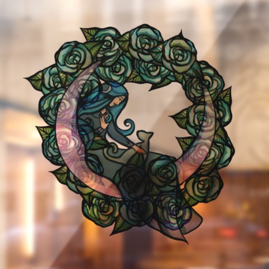 Moon Cat Goddess MoonChild Cats Fensteraufkleber (Blatt 2)