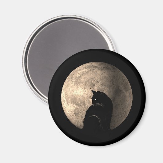 Moon Cat Magnet (Vorderseite/Rückseite)
