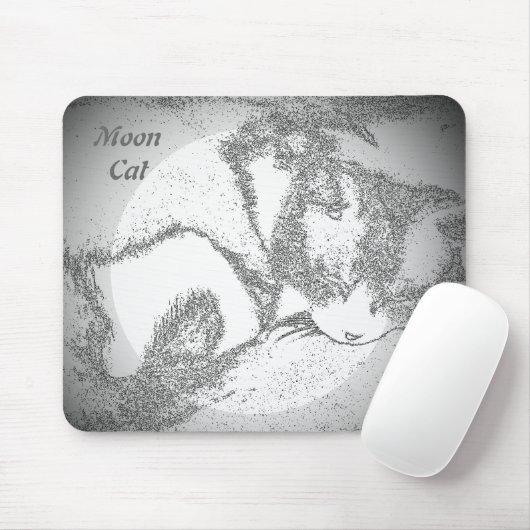 Moon Cat Mauspad (Mit Mouse)