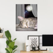 Moon Cat Poster (Heimbüro)