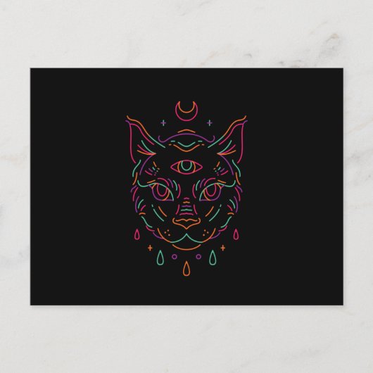 Moon Cat Postkarte (Vorderseite)