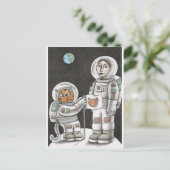 "Moon Cat" Postkarte (Stehend Vorderseite)