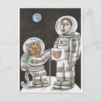 "Moon Cat" Postkarte