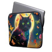 Moon Cat Schmetterling Dekoration hübsche Mottenmo Laptopschutzhülle (Vorderseite Links)