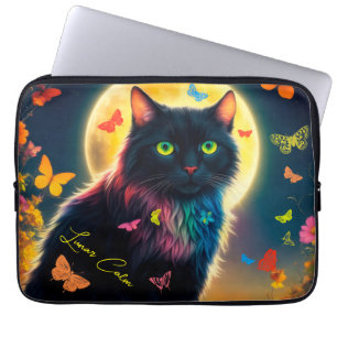 Moon Cat Schmetterling Dekoration hübsche Mottenmo Laptopschutzhülle