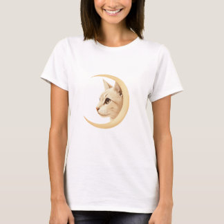 Moon Cat T - Shirt - Cosmic Kitesdesign