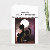 Moon cats & fireworks karte (Rückseite)