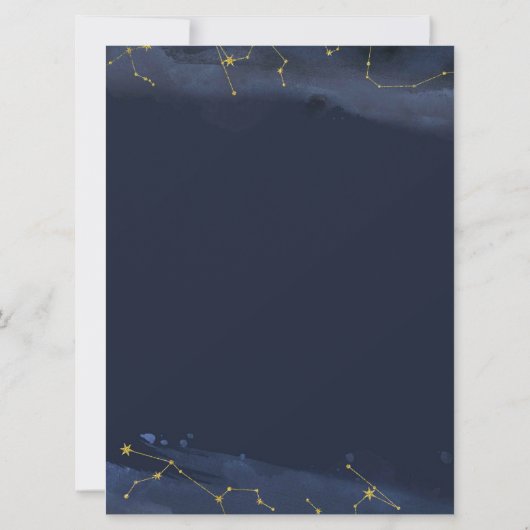 Moon Celestial Bridal Dusche Einladung (Rückseite)