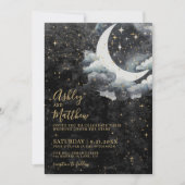 Moon Celestial Wedding Einladung (Vorderseite)