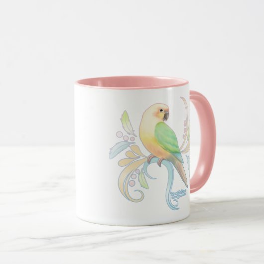 Moon Cheek Conure Tasse (VorderseiteRechts)