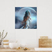 Moon Child AI Fantasy Digitales Kunstdruckportrait Poster (Küche)