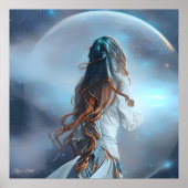 Moon Child AI Fantasy Digitales Kunstdruckportrait Poster (Vorne)